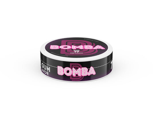 Bubble gum flavored caffeine pouch – Bomba

