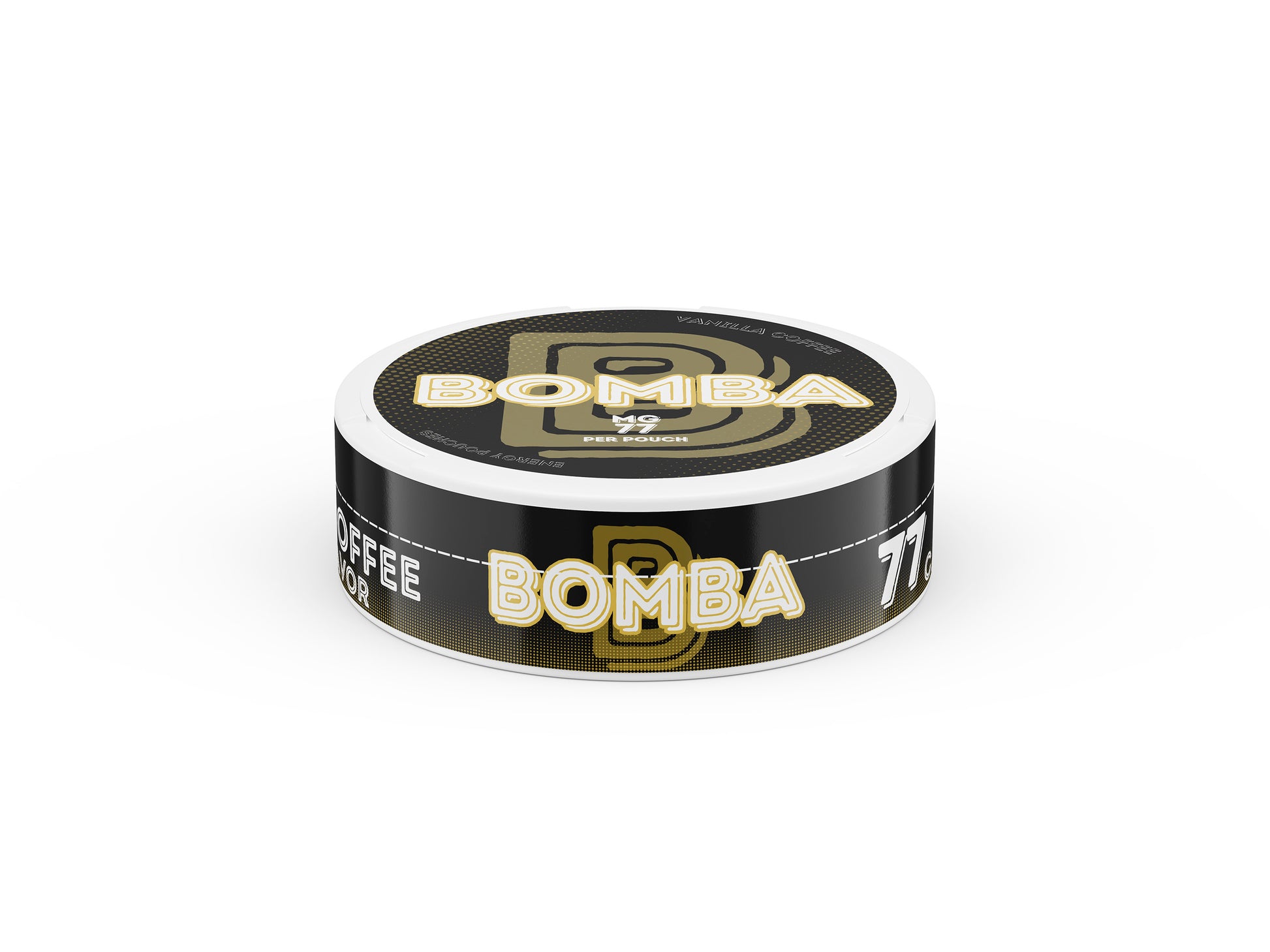 Caffeine pouch with rich vanilla espresso aroma